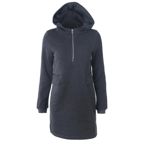 Lune London women's hooded zip sweat dress