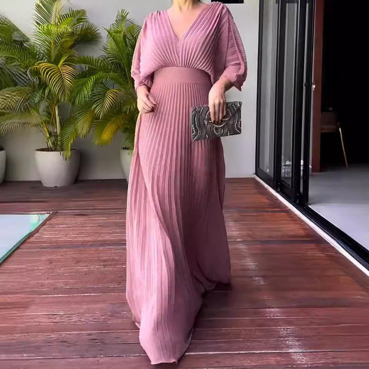Lune London | Vibrant Pleated Maxi Dress