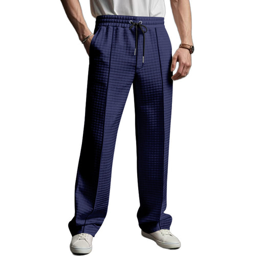 Casual leisure pants for men with elastic waistband and textured design Lune London