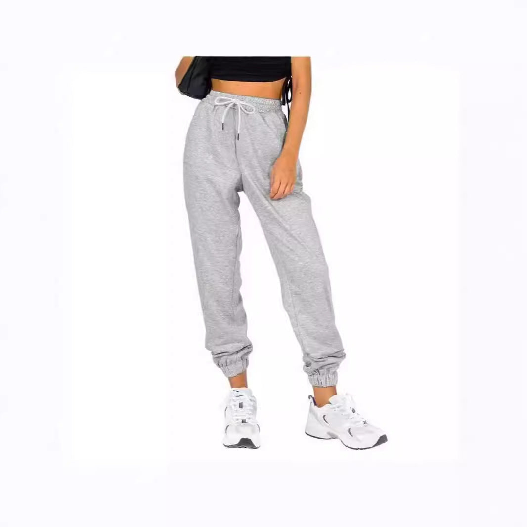 Casual women's jogger pants with drawstring and edges Lune London