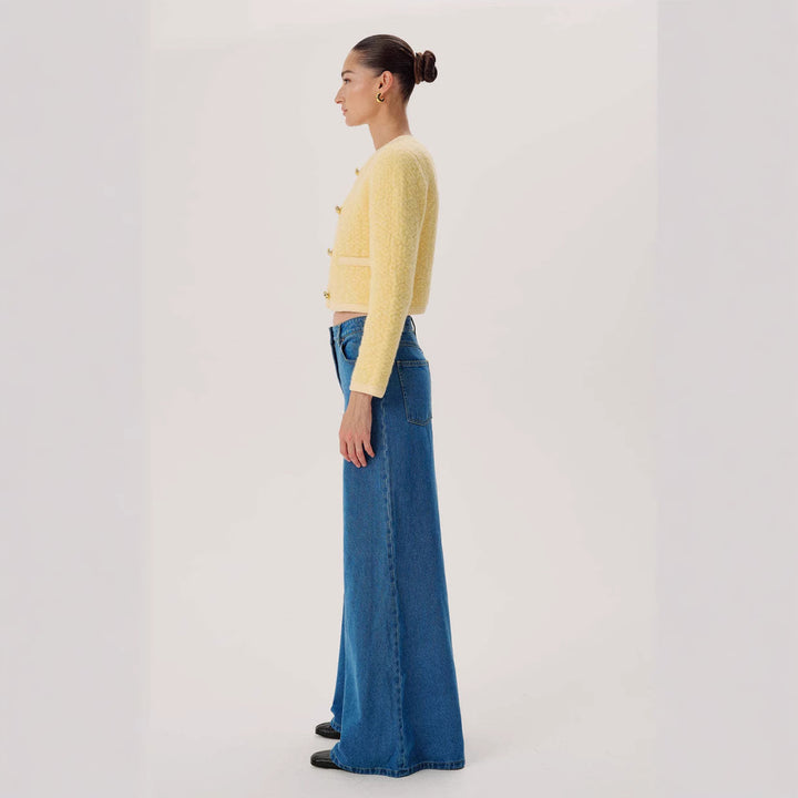 Women wide-cut jeans with high waistband and elegant silhouette Lune London