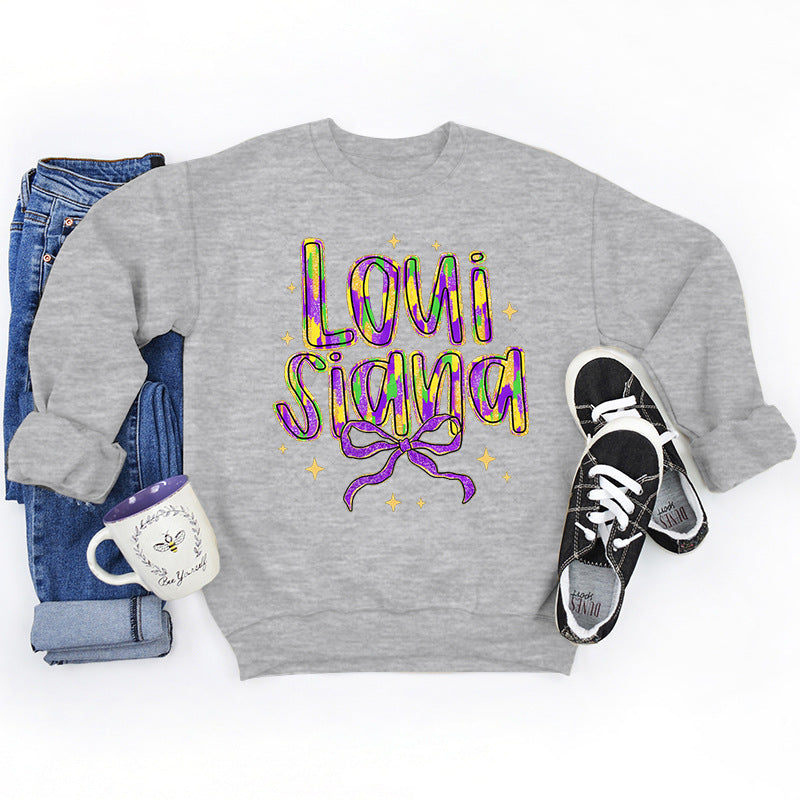Sweatshirt pour femmes avec lettrage créatif et doublure intérieure douce Chic & Stil