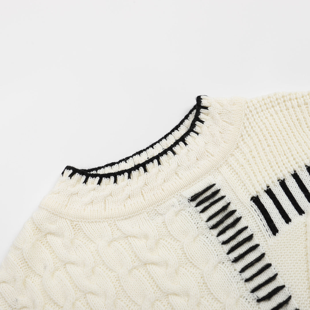 Casual knit sweater for women with graphic pattern Lune London