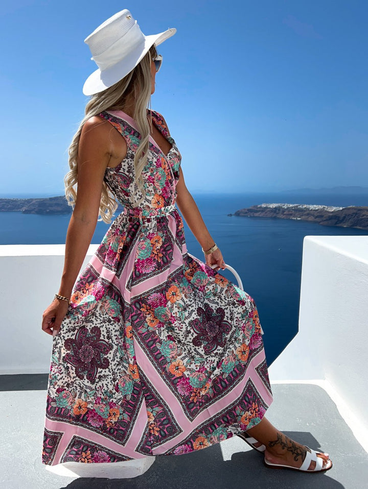 Lune London floral bohemian maxi dress