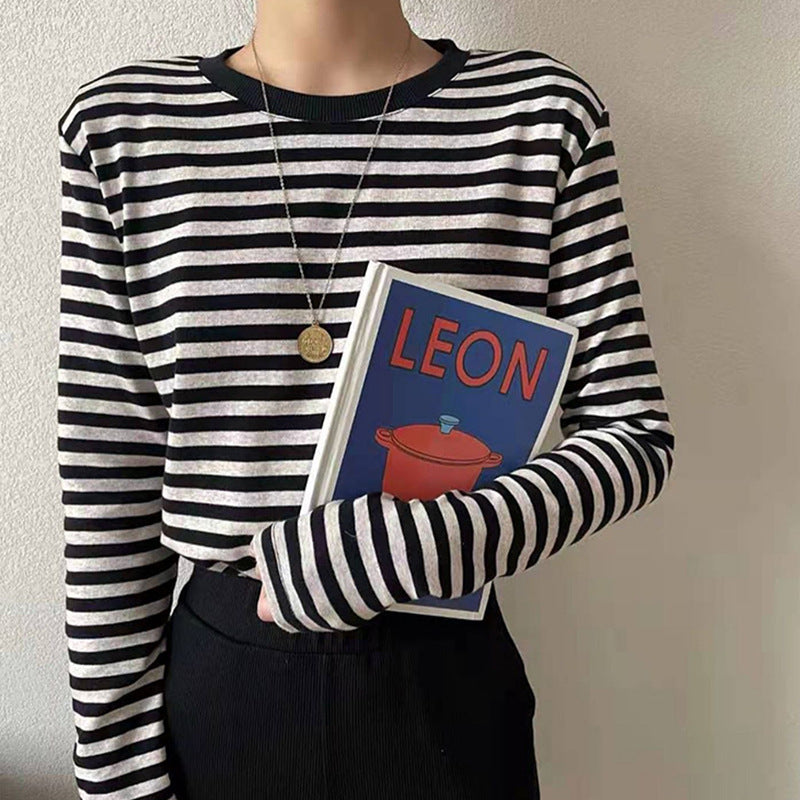Ladies striped long sleeve shirt Chic & Stil