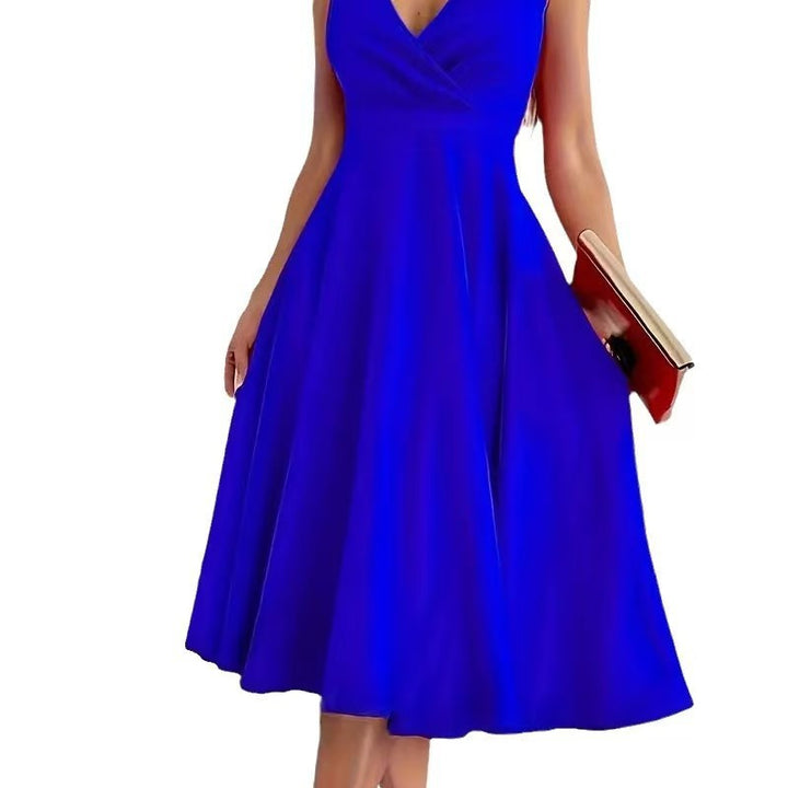 Elegant A-line wrap dress for women with V-neck Lune London