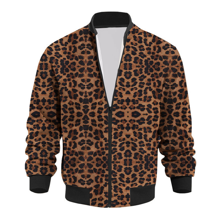 Lune London Men's sporty bomber jacket with leopard pattern