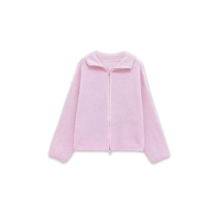 Cardigan rayé pour femmes avec capuche confortable et fermeture éclair Chic & Stil