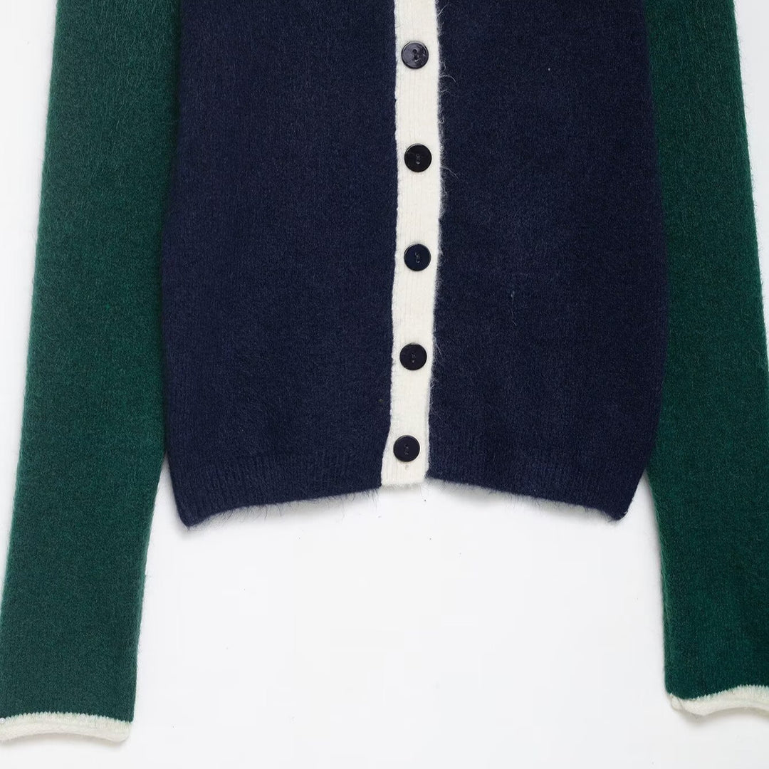 Cardigan élégant pour femmes avec des manches contrastées Chic & Stil
