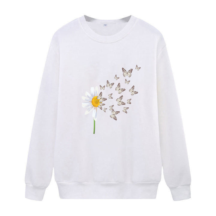 Women's sweatshirt with floral butterfly design Chic & Stil