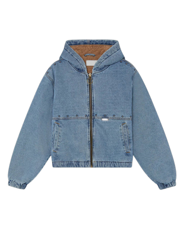 Veste en denim pour femmes avec capuche et poches Chic & Stil