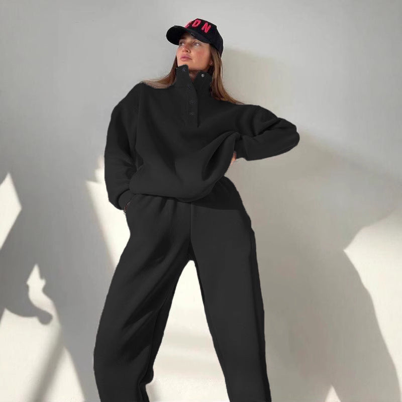 Women comfortable and stylish hoodie with snap button closure Lune London