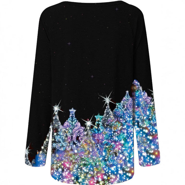 Women's Glittering Sweater with Festive Design Lune London