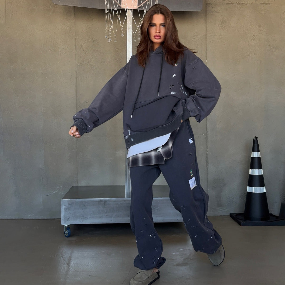 Lady Oversized Hoodie with Special Design Elements Lune London