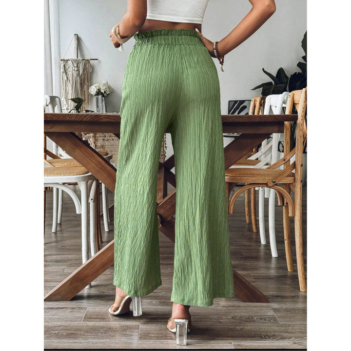 Airy palazzo pants for women with elastic waistband and large pockets Lune London