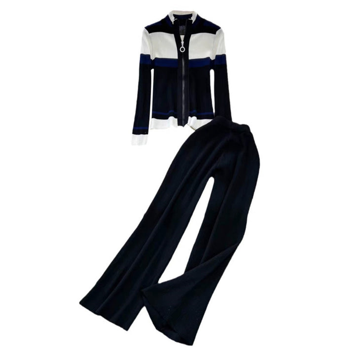 Women sporty cardigan set and flared pants Lune London