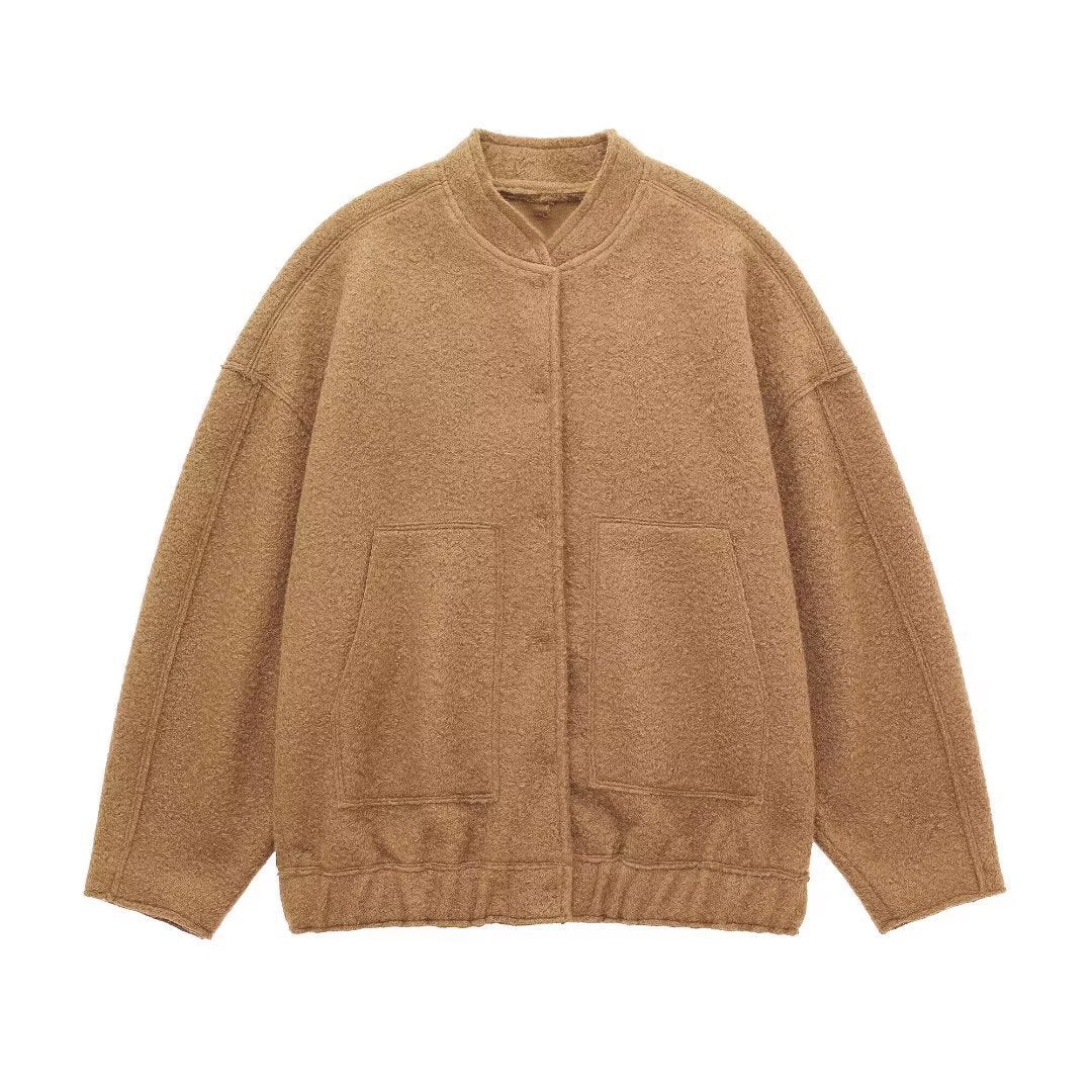 Ladies Comfortable Fleece Jacket with Relaxed Fit and Practical Pockets Lune London