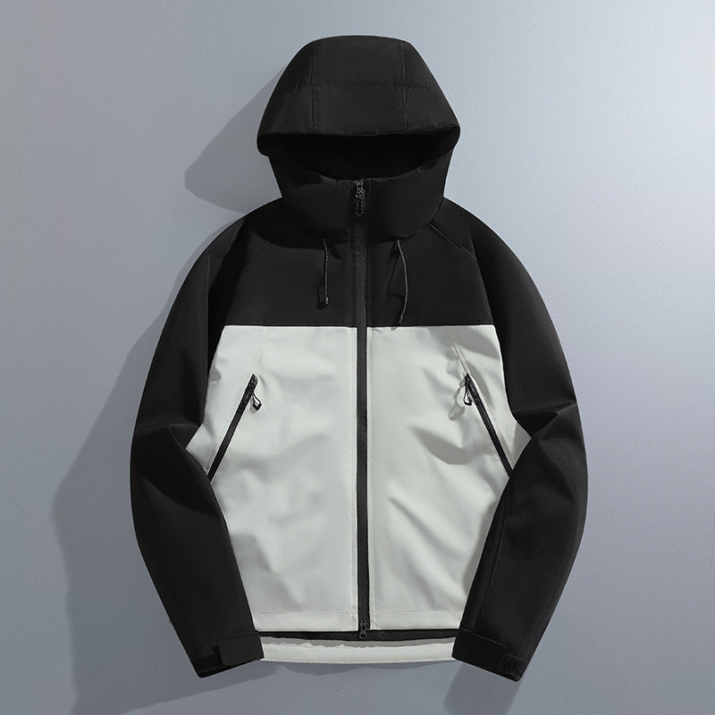 Men's waterproof outdoor jacket with adjustable hood Lune London