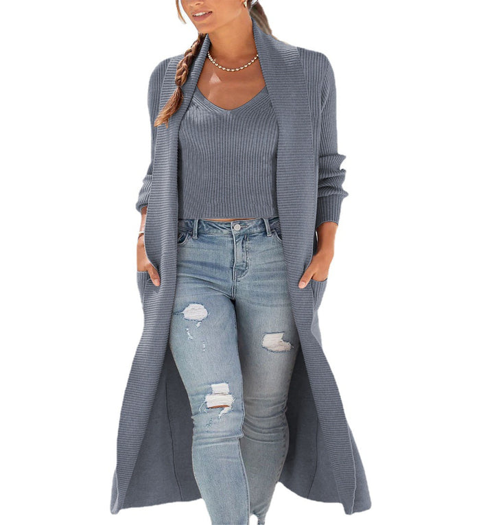 Women’s knit coat with elegant open cut Lune London