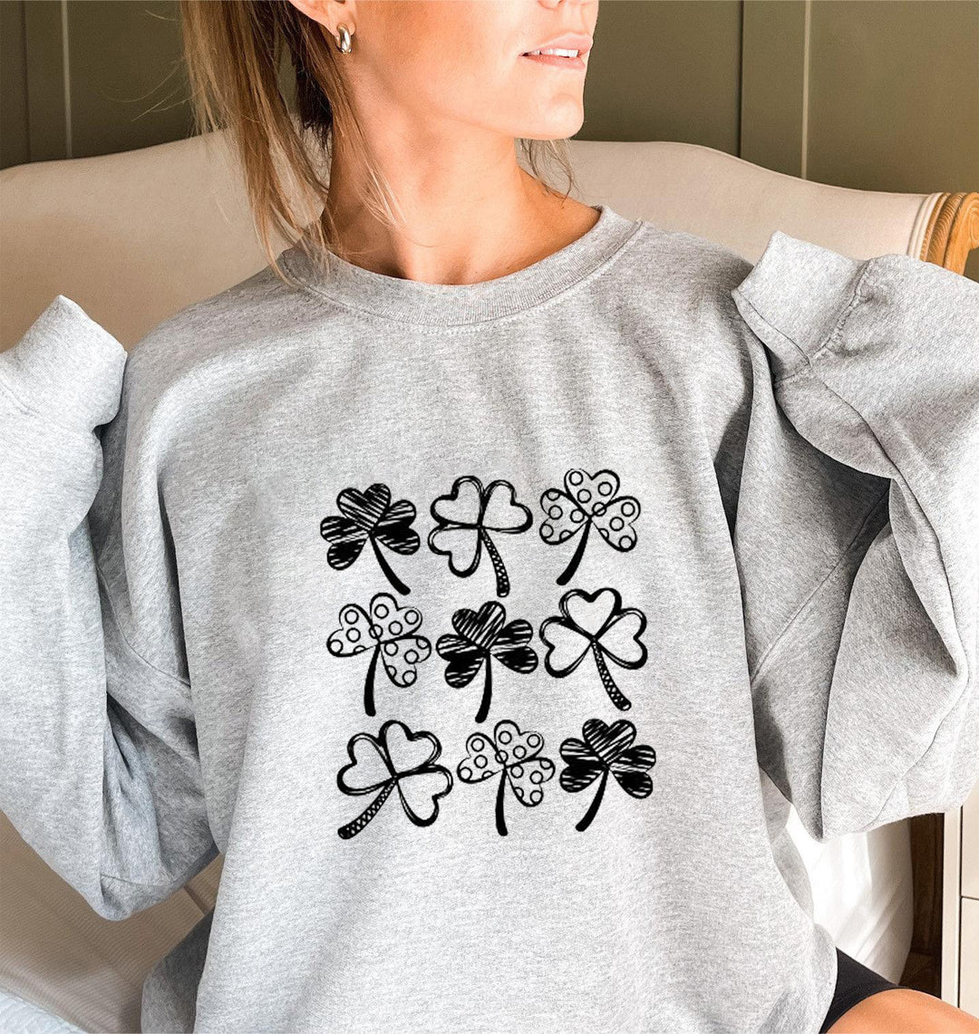 Sweat-shirt pour femmes avec motif de trèfle amusant Chic & Stil