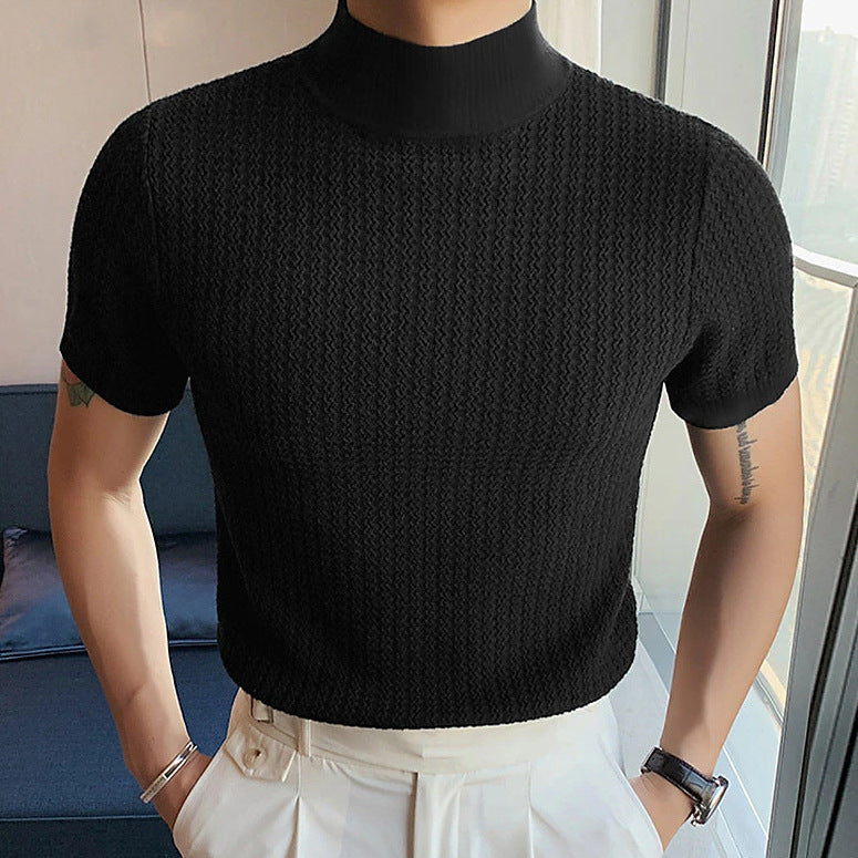 Men's high quality short sleeve t-shirt with structured design and elastic collar Lune London