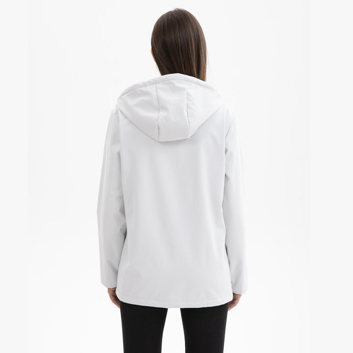 Women outdoor water-repellent jacket with adjustable hood Chic and Style