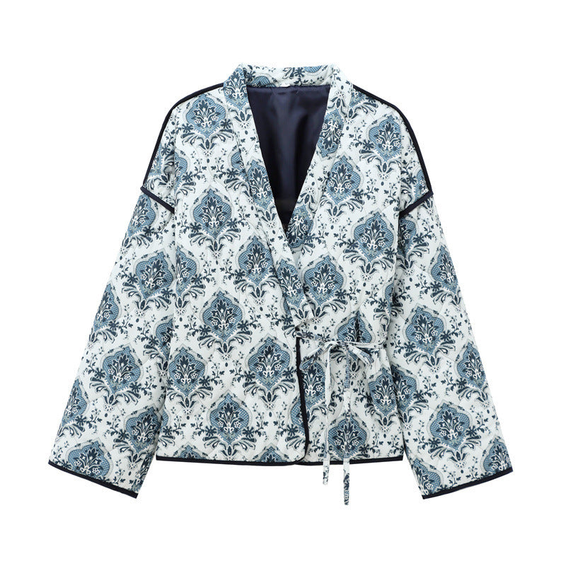 Elegant printed cotton jacket for women Lune London