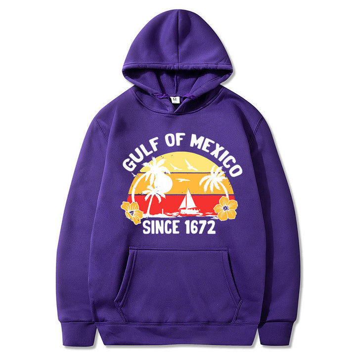 Women's hoodie with creative beach motif and high-quality fabric Chic & Stil