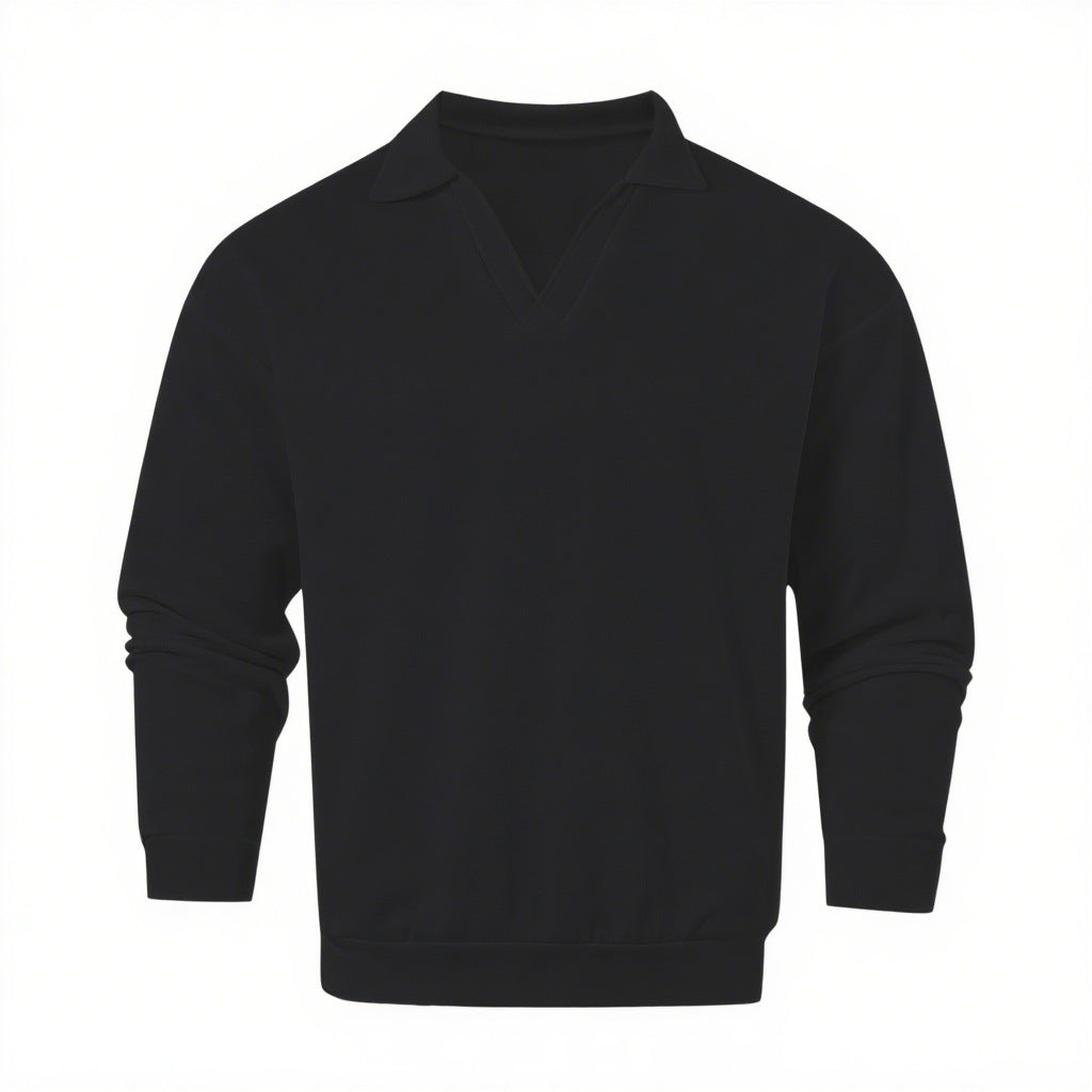 Casual V-neck sweater for men in soft material Lune London