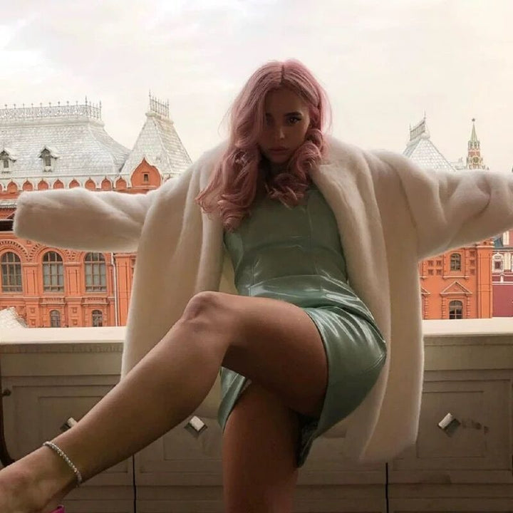 Ladies Luxury Plush Coat Lune London