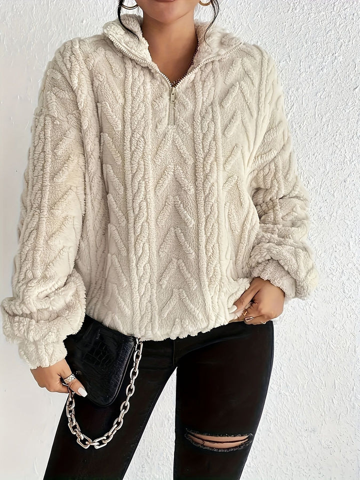 Oversized knitted polar fleece sweater Lune London