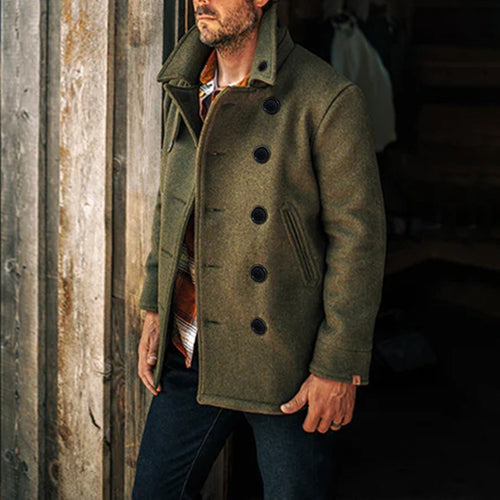 Elegant double-breasted coat for men Lune London