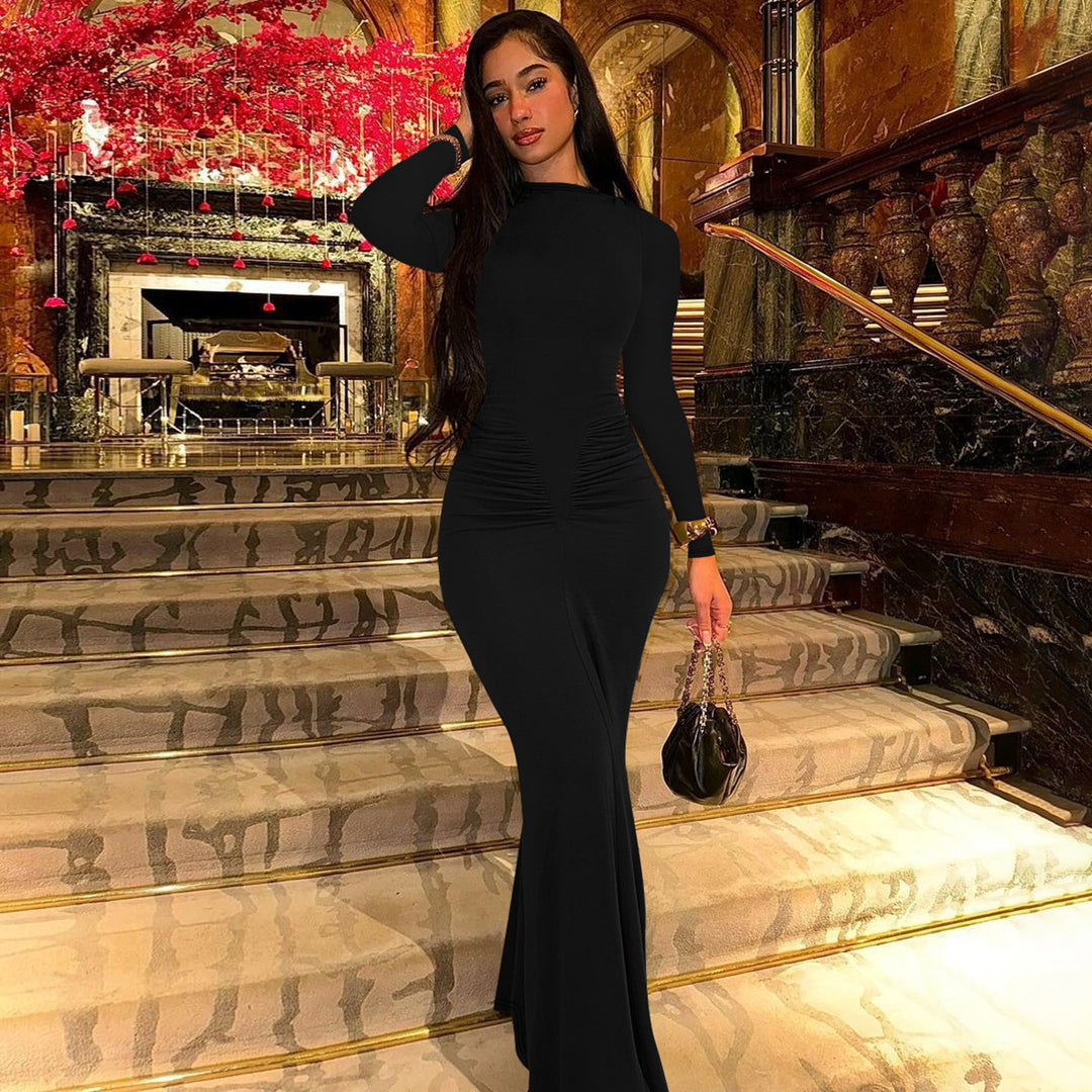 Elegant long sleeve maxi dress Lune London
