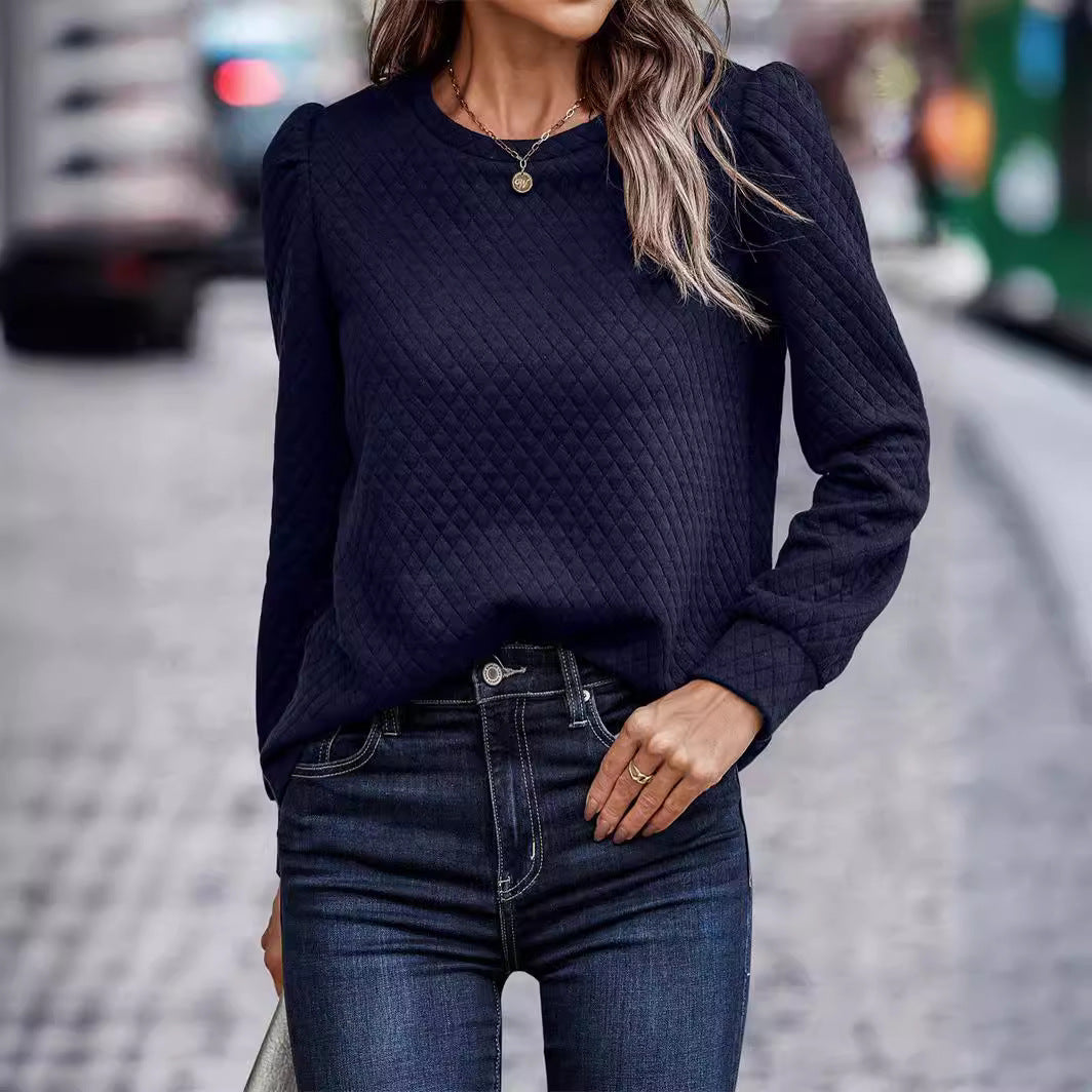 Lune London | Women's Structured Sweater with Puff Sleeve Details