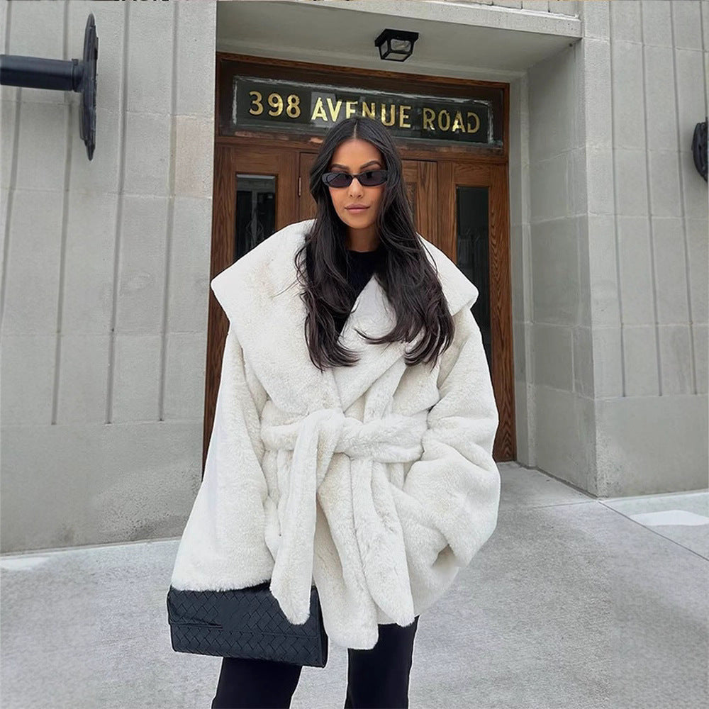 Lune London oversized plush coat for ladies