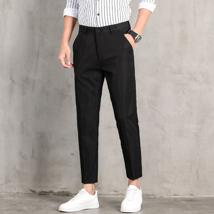 Modern slim fit chino pants for men with practical side pockets Lune London