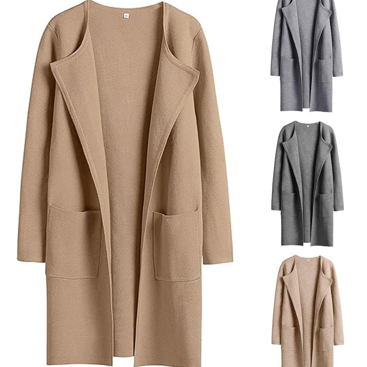 Ladies Long Cardigan with oversized cut and practical pockets Lune London