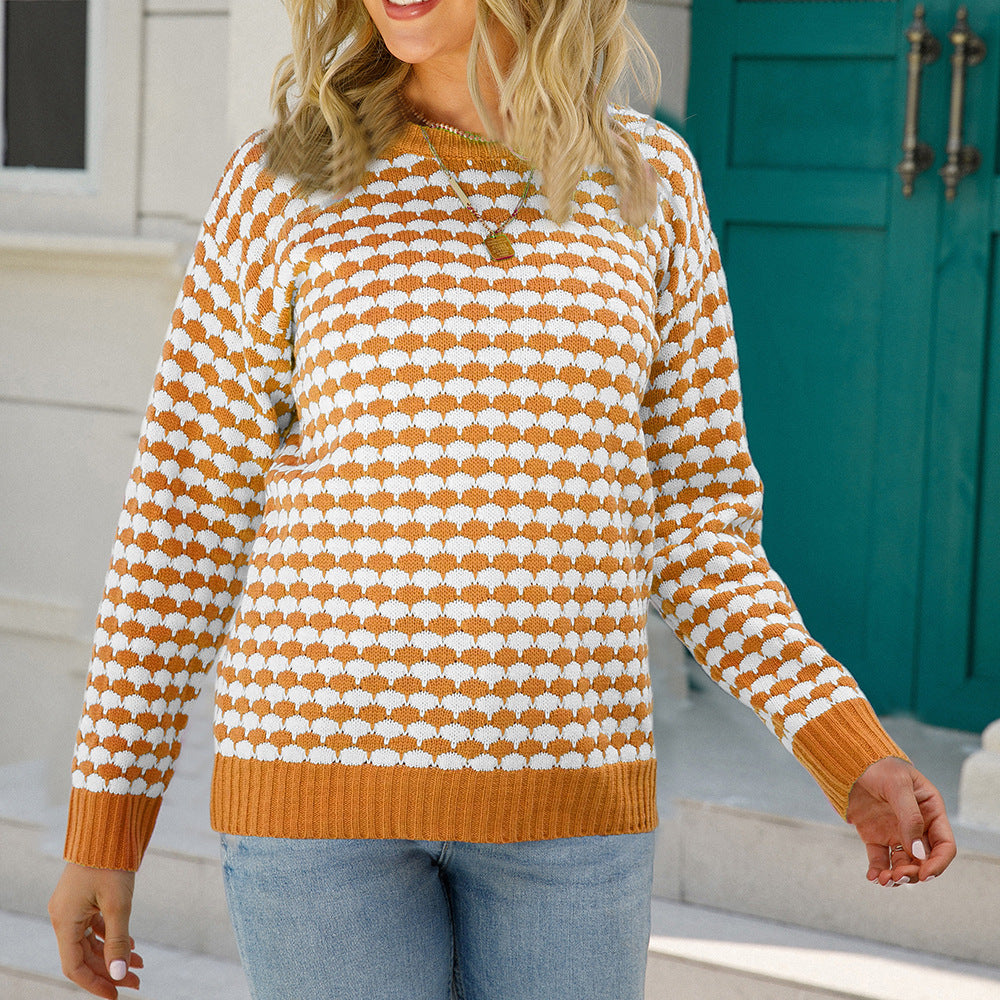 Pull doux pour femmes avec motif cœur Chic & Stil