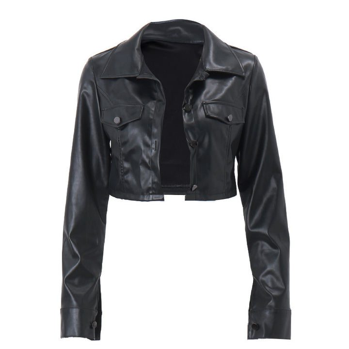Short faux leather jacket for ladies Lune London