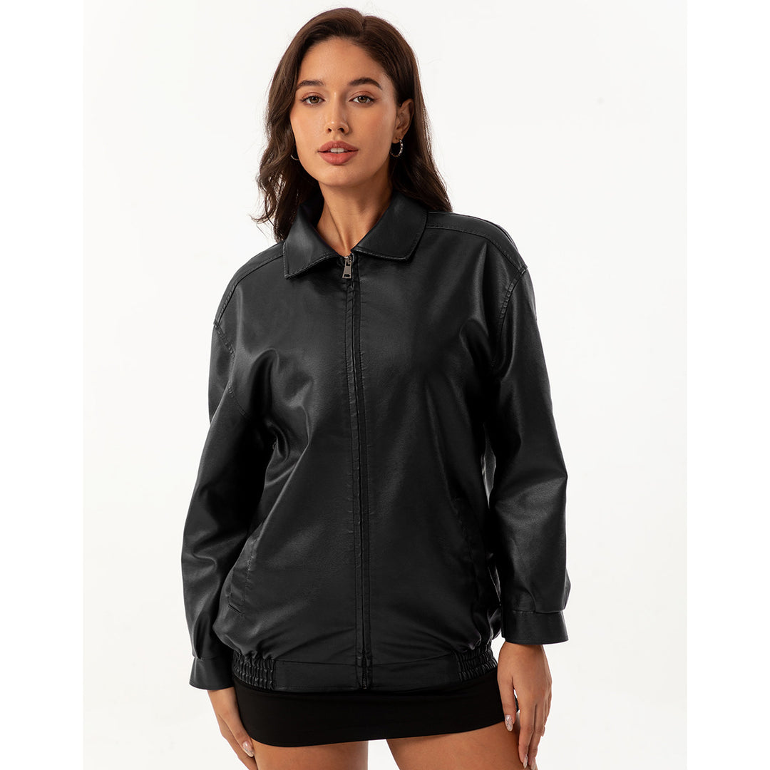 Casual satin jacket for women with a modern cut and practical pockets Lune London