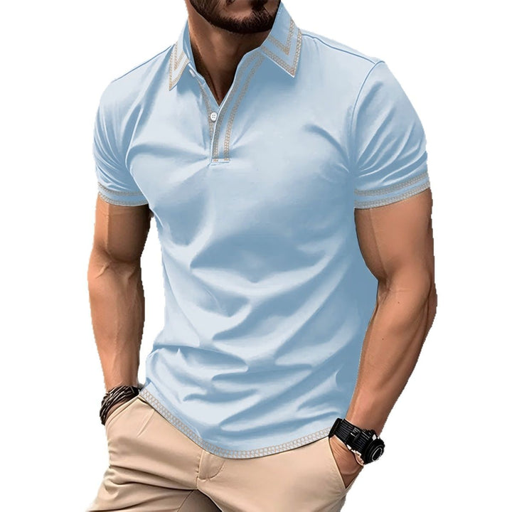 Stylish men's polo with trendy embroidery details Lune London