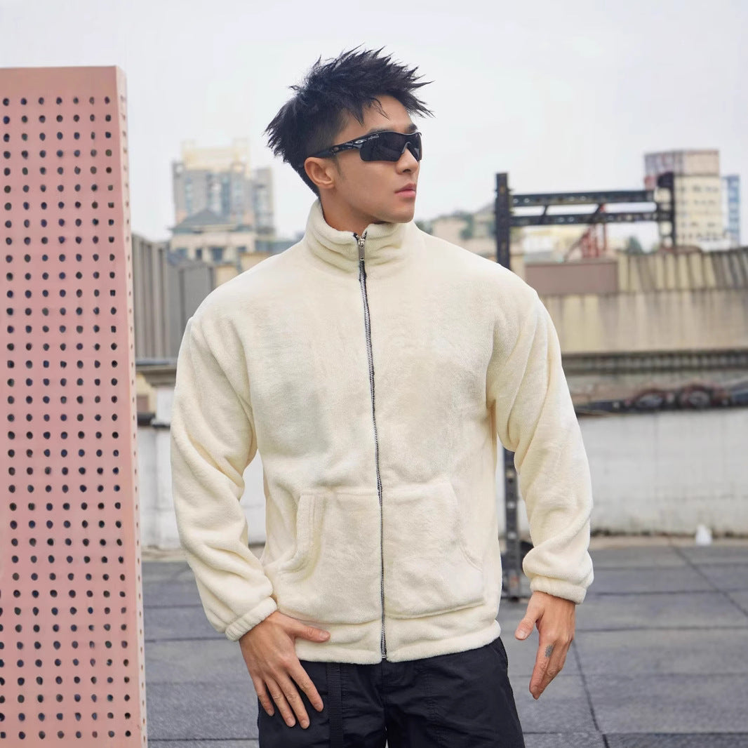 Men's fleece jacket with high collar and soft lining Lune London