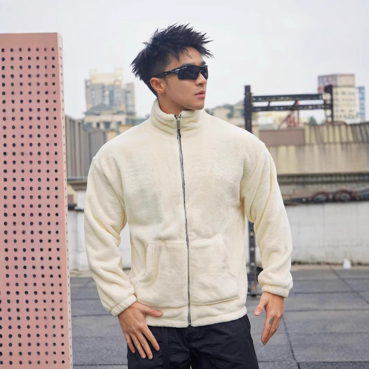 Men's fleece jacket with high collar and soft lining Lune London
