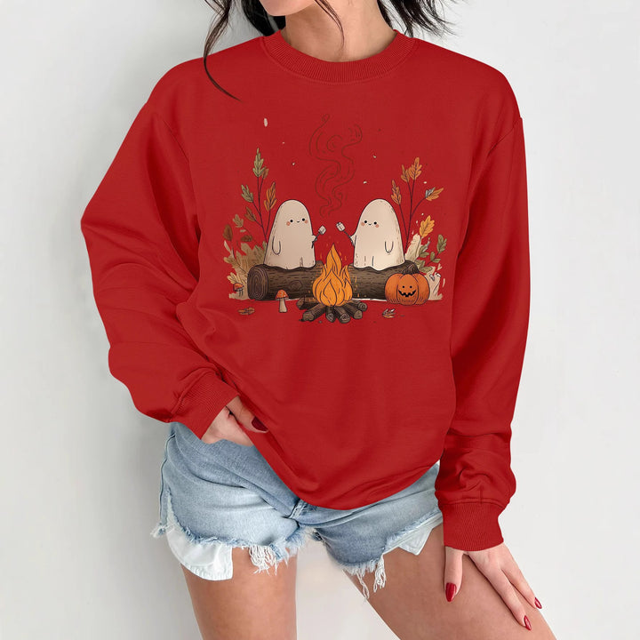 Sweat-shirt pour femmes avec motif effrayant ludique et coupe confortable Chic & Stil