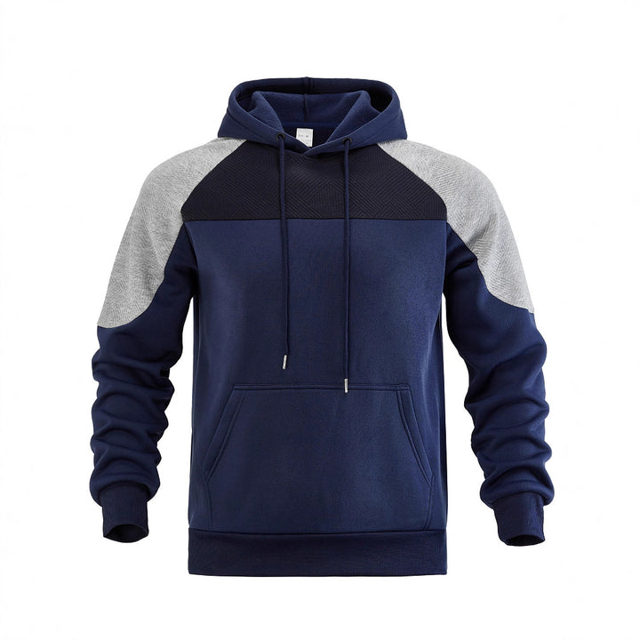 Hooded sweatshirt for men with innovative design and striped sleeves Lune London