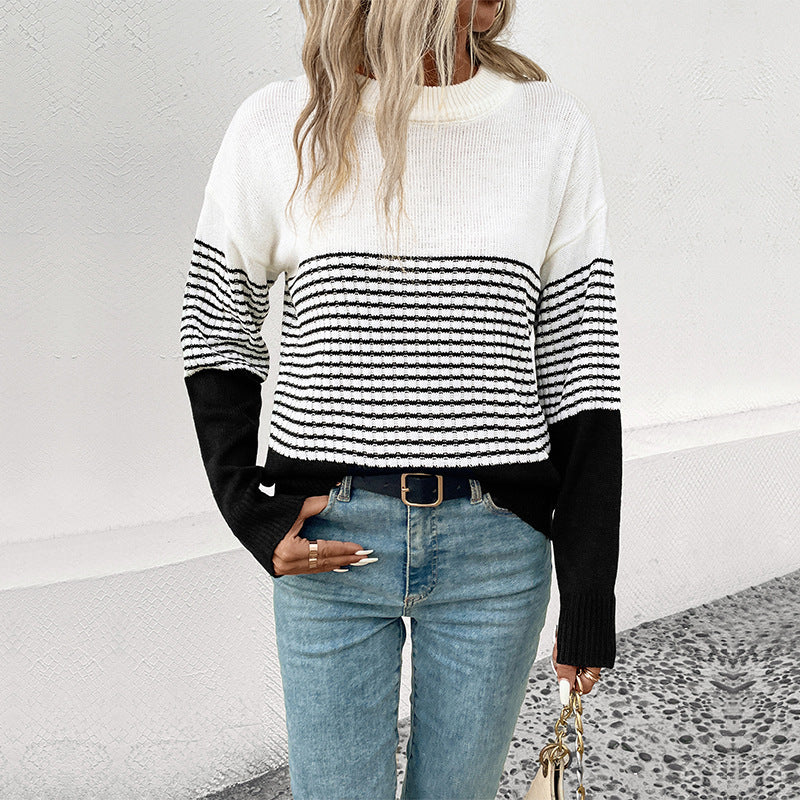 Knitted sweater for women with a modern pattern and a relaxed fit Lune London