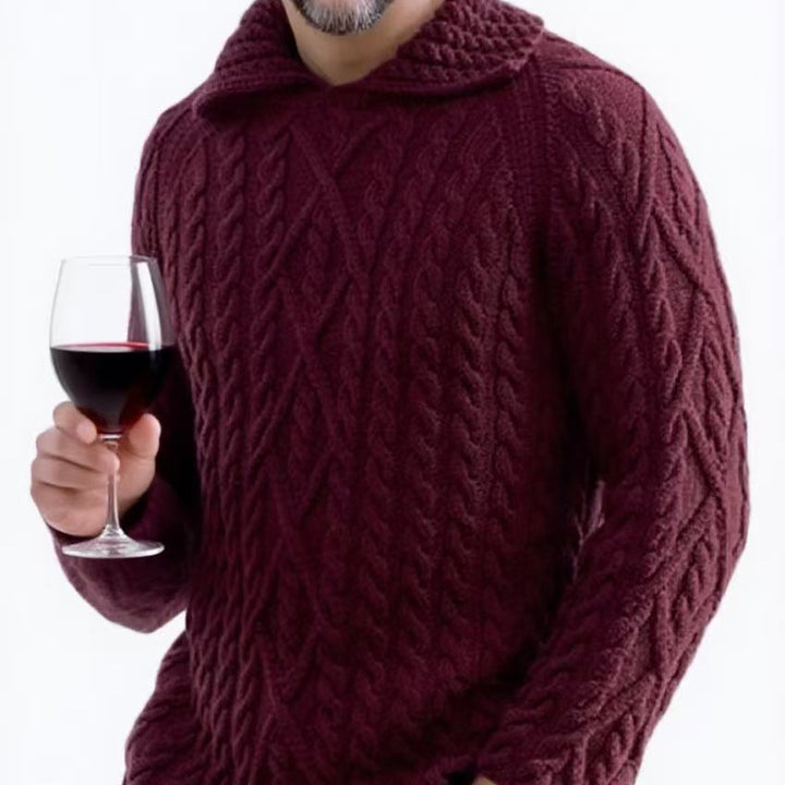 Chunky knit hoodie for men Lune London