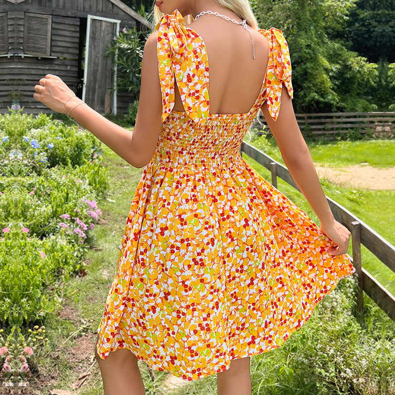 Lune London Women's Floral Print Summer Dress