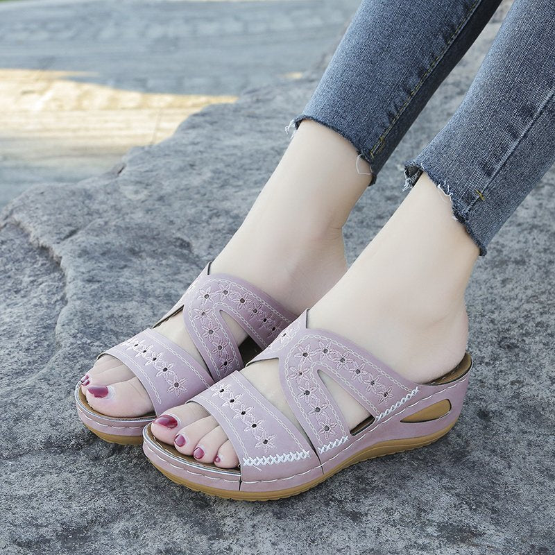 Slip-on sandals enhancing comfort for women Lune London