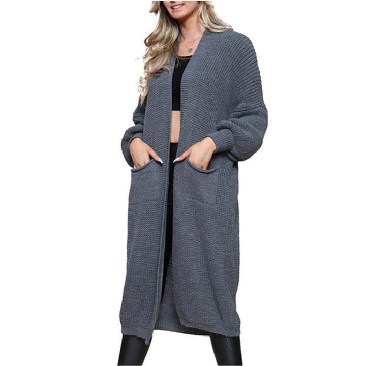Knit cardigan for women with long sleeves featuring an elegant structured design and practical pockets Lune London